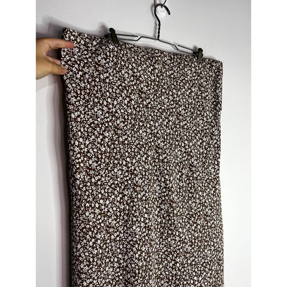 Arula Kassidy Brown Floral Midi Skirt Size 2X - Picture 3 of 7